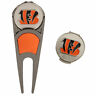 1714323-505 Wincraft Cincinnati Bengals Divot Tool Ball Marker Hat Clip Set 043662469914