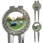 19823046 Blue Skies Plus In Golf Ball Marker Divot Tool On