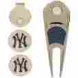 2515599-505 Wincraft New York Yankees Ball Marker Hat Clip Divot Repair Tool Set Mlb