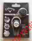 40106 Callaway Golf 3 N 1 Divot Tool Black White Ball Marker Club Brush