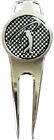 680334253985 Pitchfork Divot Tool With Removable Marker Polished Silver