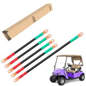 9.99world Mall 688209776768 Golf Cart Battery Cable Set For Ezgo Txt 1994-up 36v And 48v 4 Gauge 5-piece