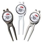 A001-c Tattoo Golf Christmas Divot Tool With Magnetic Ball Marker