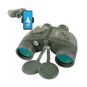 Fba-zb2 Bostron 10x50 Marine Binoculars With Rangefinder Compass Phone Adapter Strap Bak4 Len