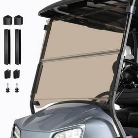 Cartalia 744675643710 Tinted Golf Cart Foldable Windshield 3/16 Inch 5mm Thicken For Club Car Precede