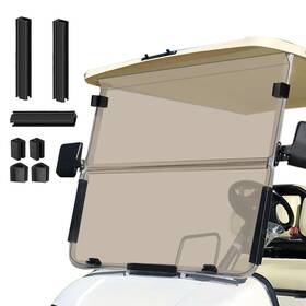 Cartalia Cyg16fw Golf Cart Foldable Windshield 3/16 Inch 5mm Thicken Only Fits 1995-2003 Yamaha