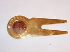 Cool Ancient Gold-toned Marker- Game Divot " Royal