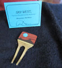 Dt006 Sky West Nib Divot Repair Tool Golf Wood Inlay Turquoise