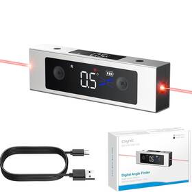 Rinesy296 Esynic Portable Digital Angle Gauge With Laser Ip54 Waterpoof Inclino