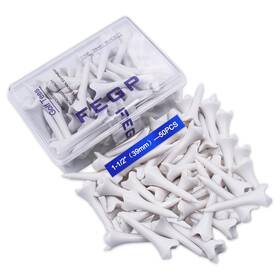 Fegp Golf 1-1/2 50pcs 1 1/2ftft Plastic Tees Pack Of 50 Bulk - 4 Prongs Short For Irons Pa
