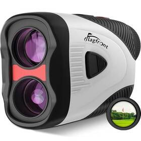 6cqjpq5 Flagfront Golf Rangefinder Slope Pin Lock Vibration 1000 Y Laser - White