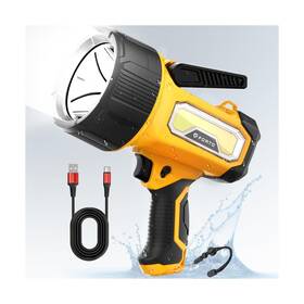 Sp2000y-n Forto Rechargeable Spotlight Flashlight With 2000 Lumens Handheld ... Fast Ship