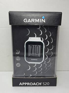 010-03723-00 Garmin Approach S20 Gps Golf Watch White Smart Notifications Yardages 5atm Steps