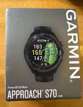 Garmin 753759323622 - Approach S70 Gps Smartwatch 47mm Ceramic Black Bezel With Bla