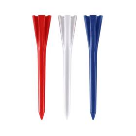 A85092 Izzo Plastic Golf Tees 100 Pack 2.75 Inches Red/white/blue