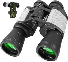 Binoculars-no3 Joneme 20x50 Compact Binoculars For Adults With Smartphone Adapter Hd High Powered