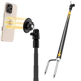 Ts024-cg02 Lyficcs Ground Golf Monopod Phone Holder With Spike Stake Record Swing Selfie S