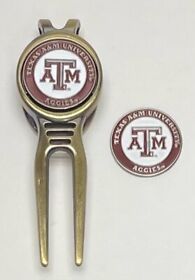 44423-a-152-obm Ncaa Texas A&m Aggies Golf Belt Clip Divot Tool Antique With Removable Ball