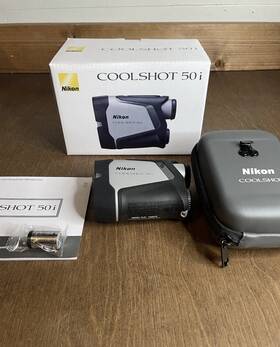 1008979 Nikon Coolshot 50i Laser Golf Rangefinder Black Gray With Case Battery Manual