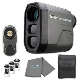 16663 Nikon Prostaff Laser Rangefinder Bundle With 3 Cr2 Batteries And Cleaning Cloth