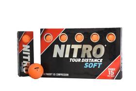 Ntds15obx Nitro Tour Distance Soft 15 Pack - Orange Golf Balls