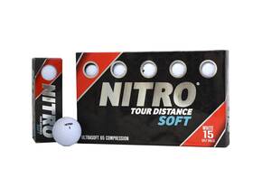 Ntds15wbx Nitro Tour Distance Soft 15 Pack - White Golf Balls