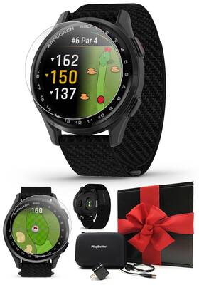 Playbetter 760532696934 Garmin Approach S50 Slate/black Golf Gps Smartwatch Gift Box Bundle - 1.2 Inch