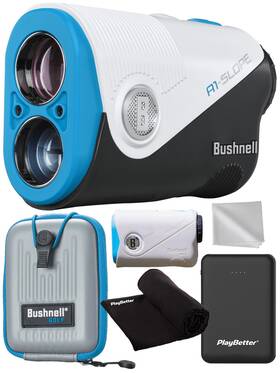 A1-slope Playbetter 760532697214 Bushnell Golf Laser Rangefinder Bundle - Ultra-compact 6x Magnifica