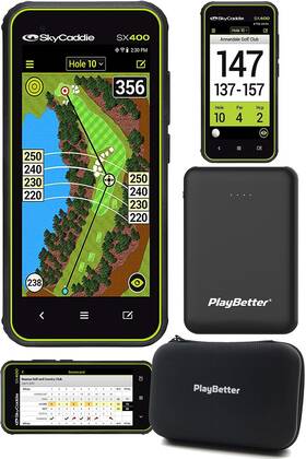 Ojksfvx-1029 Playbetter Skycaddie Sx400 Handheld Golf Gps Power Bundle - Rugged And Touchscreen Gp