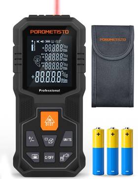 Porometisto Lm01-50 Laser Distance Meter 262ft/80m Digital Angle Finder 12 Modes For