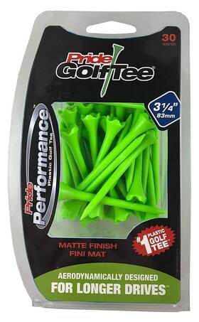 Evcm31430g Pride Golf Tee Performance 3-1/4 Inch Matte Finish Tees 30 Count Green