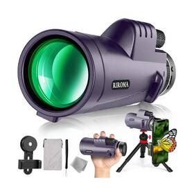 Ri-4060 Riroma 40x60 Monocular Telescope With Smartphone Holder And Tripod Power Prism Compac