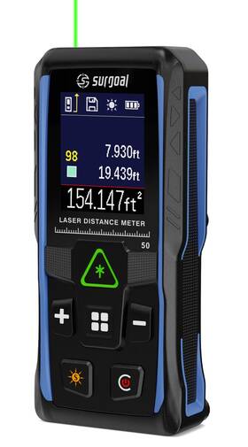 Sg Surgoal 647581348840 Mini Green Laser Distance Meter 262ft Rechargeable Digital Measuring Too