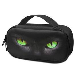 Suh-10637504bzt14-1-102 Suhoaziia Black Cat Green Eyes Diabetic Supplies Travel Case Glucose Meter Storage Bag