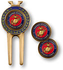 60686 U.. Tool Divot 60686. 3 Usmc Ball Marine Golf Markers Corps Set.