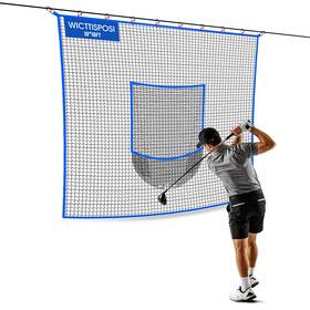 Wicttisposi 975028481435 Golf Net With Target Pocket 20ft/15ft/10ft Practice Heavy-duty Mul