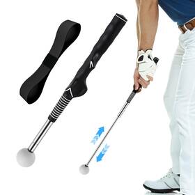 Gtp-001 Wushxi Retractable Golf Swing Training Aid Grip Trainer For Warm Up Click Fee