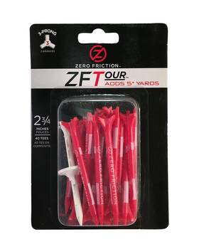 Zero Friction Zt10011 Tour 3-prong Golf Tees 2-3/4-inch Red 40