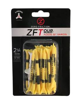 Zt10013 Zero Friction Tour 3-prong Golf Tees 2-3/4-inch Yellow 40