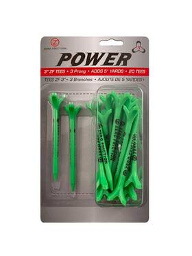 Zt30000 Zero Friction Power 3 Prong Golf Tees Lime Inch 20 Pack