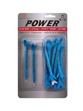 Zt30003 Zero Friction Power 3 Prong Golf Tees Blue Inch 20 Pack