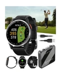 Garmin Approach S44 Golf Gps Smartwatch Silver Aluminum Bezel With Black Sili.... Fixed Price $331.08.