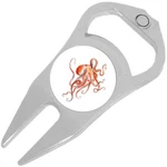 Orange Octopus Golf Ball Marker Divot Repair Tool Bottle Opener. Fixed Price $15.88.