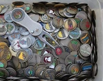 Batch 10 Assorted Golf Ball Markers Color Splash Switchblade Divot Tool Bonus Sv. Fixed Price $9.99.