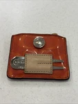 Coach Coral Embossed Patent Leather Golf Divot Wood Tees With Case. Fixed Price $34.99.