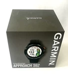 Garmin Approach S62 Premium Golf Gps Smart Watch Black Band, Used 010-02200-00. Fixed Price $275.00.