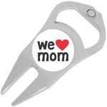 We Love Mom Golf Ball Marker Divot Repair Tool Bottle Opener. Fixed Price $15.88.