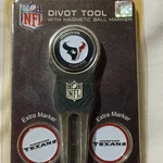 Team Golf Houston Texans Nfl Divot Tool With 3 Ball Markers Metal Silver. Fixed Price $9.99.