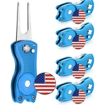 1/5/10 Pack Golf Divot Tools Ball Marker Magnetic Folds Stainless Steel Pop-up. Fixed Price $21.29.