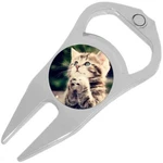 Kitty Praying Cute Cat Golf Ball Marker Divot Repair Tool Bottle Opener. Fixed Price $15.88.